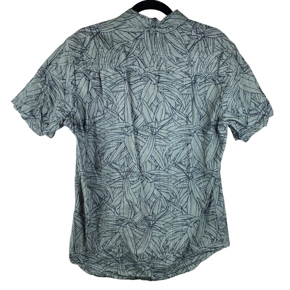 LARGE Hurley Reverse Print Olive Green & Black Button down Aloha Shirt - Picture 3 of 3